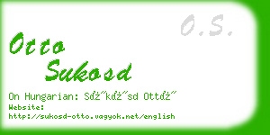 otto sukosd business card